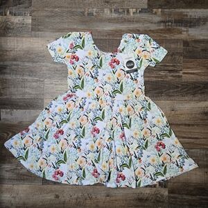 Made with Magic White Floral Twirl Dress